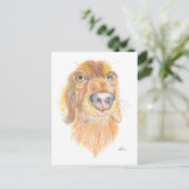 Quirky dachshund briefkaart (Staand voorkant)