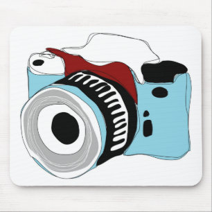 Quirky digitale camera illustratie muismat