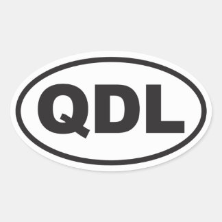 Quirky Dog Lady Ovale Sticker