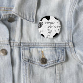 Quirky Doodle Shapes Script Wedding Ronde Button 5,7 Cm (In situ)