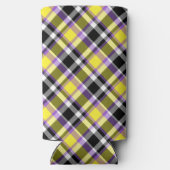 Quirky Eclectische Boho Nonbinary Plaid Pride Vlag (Achterkant)