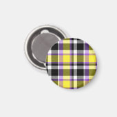 Quirky Eclectische Boho Nonbinary Plaid Pride Vlag Magneet (Voorkant / Achterkant)