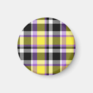 Quirky Eclectische Boho Nonbinary Plaid Pride Vlag Magneet