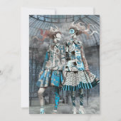 Quirky en bleu | Carte de voeux vide (Devant)