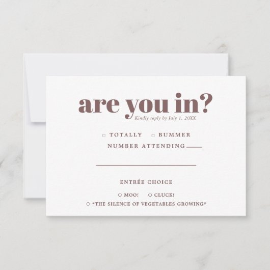 Quirky Fun Wedding RSVP | 70s Typografie Aankondiging (Voorkant)