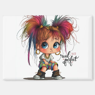 Quirky Girl Echt Niet Perfect Magnet Magneet