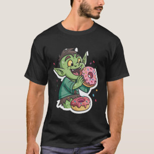 Quirky Goblin's Messy Sprinkle Donut T-shirt: Fant T-shirt