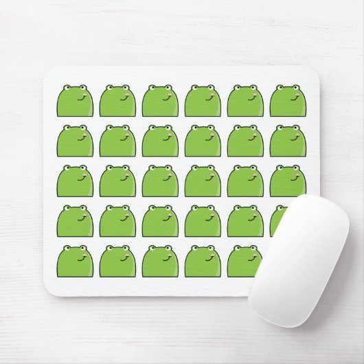 Quirky Green Frog Pattern Design Mouse Pad Muismat (Met muis)