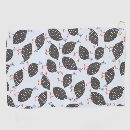 Quirky Guinee Fowl Pattern Golfhanddoek (Horizontaal)