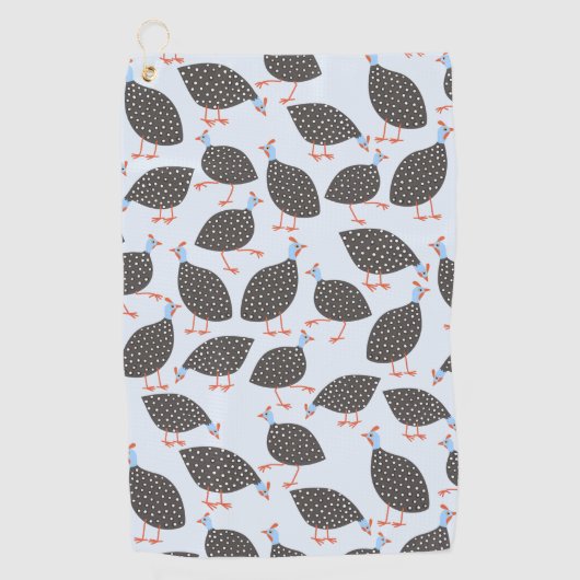 Quirky Guinee Fowl Pattern Golfhanddoek (Voorkant)