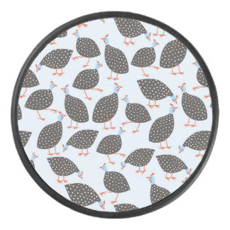 Quirky Guinee Fowl Pattern Hockey Puck