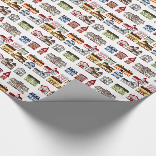 Quirky Home is waar het hart is housewarming Cadeaupapier (Hoek)