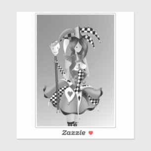 Quirky Jester en Poppenkoning sticker