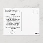 Quirky Jester & Puppet King Pink Briefkaart (Achterkant)