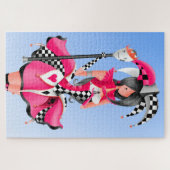 Quirky Jester & Puppet King Pink Puzzle (Horizontal)