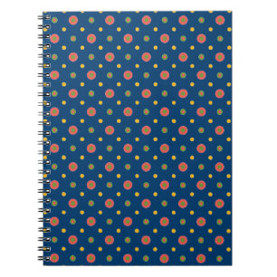 Quirky Jumbo Polka Dots Navy Blue Spiraal Notitieb Notitieboek
