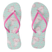 Quirky Kawaii Axolotl Pattern Teenslippers (Voetbed)