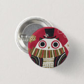 Quirky kerstboomkorren ronde button 3,2 cm (Voorkant /achterkant)