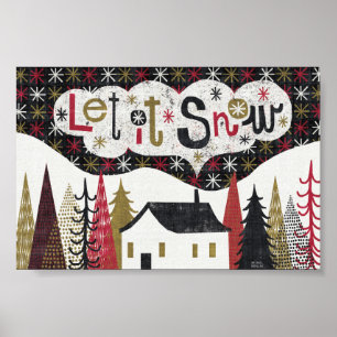 Quirky Kerstcabine Poster