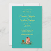 Quirky Kitschy Retro Photo Wedding Invitation (Devant)