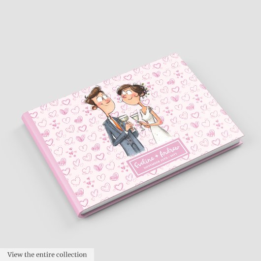 Quirky Mariage Couple Keepsaké livre d'or