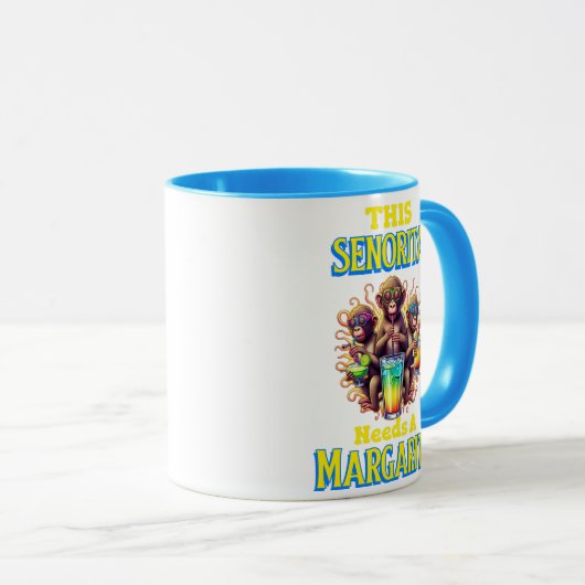 Quirky Monkey senorita heeft een margarita nodig Mok (Voorkant rechts)