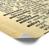 Quirky Moose Apples Antiek Dictionary Page Art Poster (Hoek)