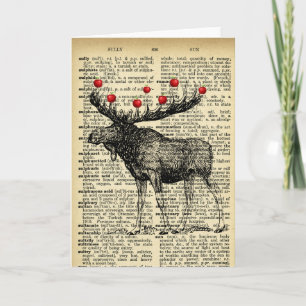 Quirky Moose Butterflies Antiek Dictionary Page Kaart
