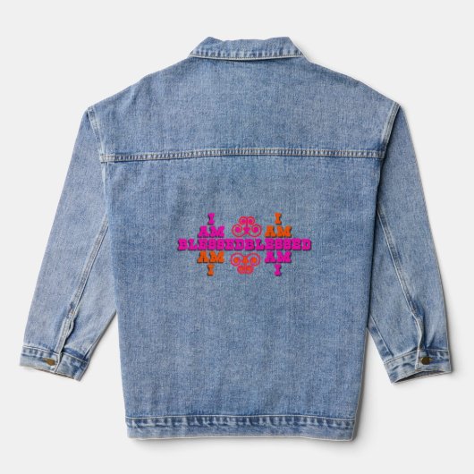 Quirky Qups Collectie Denim Jacket (Achterkant)