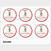 Quirky reindeer fun whimsical Xmas sticker style (Feuille)