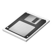 Quirky Retro Blank diskettestation Notitieblok (Gedraaid)