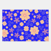 Quirky Retro Floral Pattern Inpakpapier Vel (Voorkant 2)