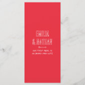 Quirky Retro Love Struck Hand Drawn Cupid Wedding Menu (Achterkant)