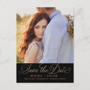 Quirky script EDITABLE COLOR Save the Date Briefkaart