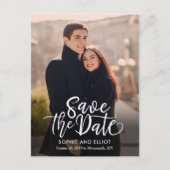 Quirky Script Wedding Save the Date Briefkaart (Voorkant)