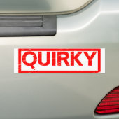Quirky Stamp Bumpersticker (Op auto)