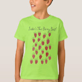 Quirky Strawberry Pattern Boy T-Shirt (Voorkant)