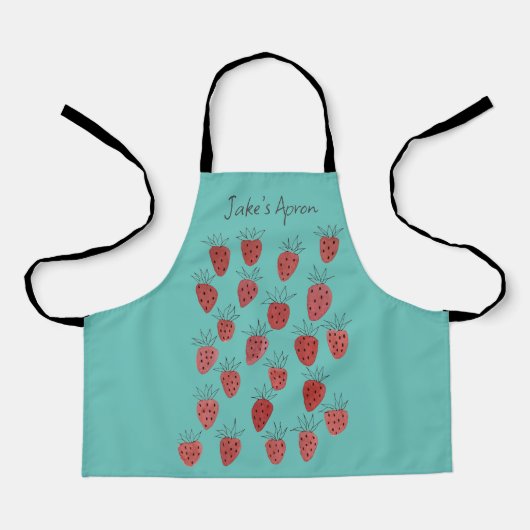 Quirky Strawberry Pattern Schort (Voorkant)