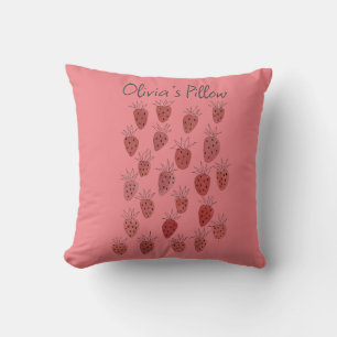 Quirky Strawberry Pattern Sierkussen