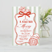 Quirky Stripes Holiday Martini Kaart (Staand voorkant)