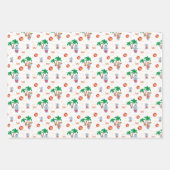 Quirky Summer Hippo Beach Surf Theme Inpakpapier Vel (Voorkant 3)