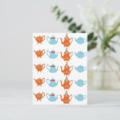 Quirky teapots briefkaart (Staand voorkant)