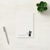 Quirky Whimsical Black Cat Glittery Hallo Prachtig Post-it® Notes (Kantoor)