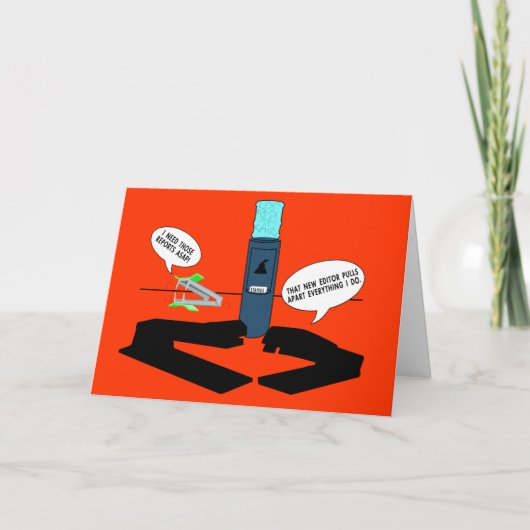 QUIT WORK GREETING CARD KAART (Voorkant)