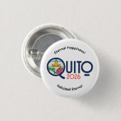 Quito Ecuador 2026 International Convention Pin Ronde Button 3,2 Cm (Voorkant /achterkant)
