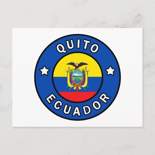 Quito Ecuador Briefkaart (Voorkant)