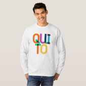 Quito Ecuador Pop Art Letters T-shirt (Voorkant volledig)
