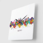 Quito Ecuador Skyline Vierkante Klok (Hoek)