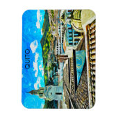 Quito Ecuador Stadsillustratie Magneet (Verticaal)