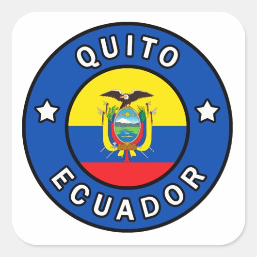Quito Ecuador Vierkante Sticker (Voorkant)
